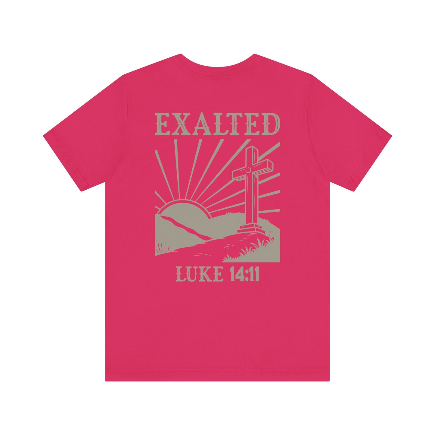 "Luke 14:11" Dual-Sided Unisex Tee