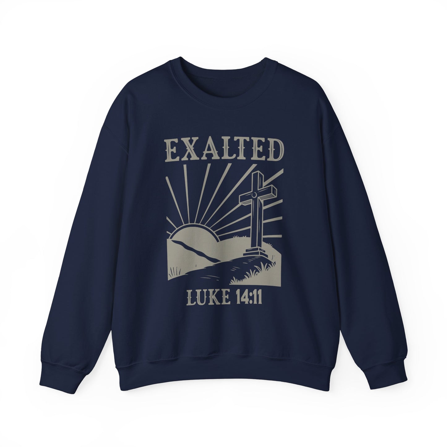 "Luke 14:11" Unisex Crewneck Sweatshirt