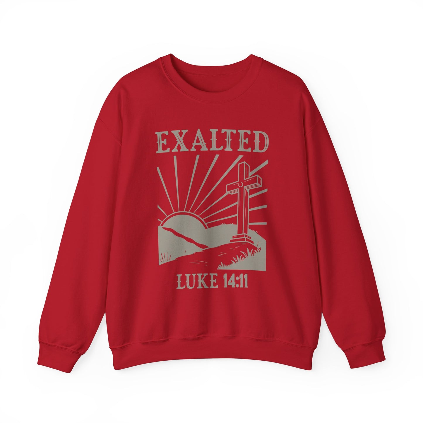 "Luke 14:11" Unisex Crewneck Sweatshirt