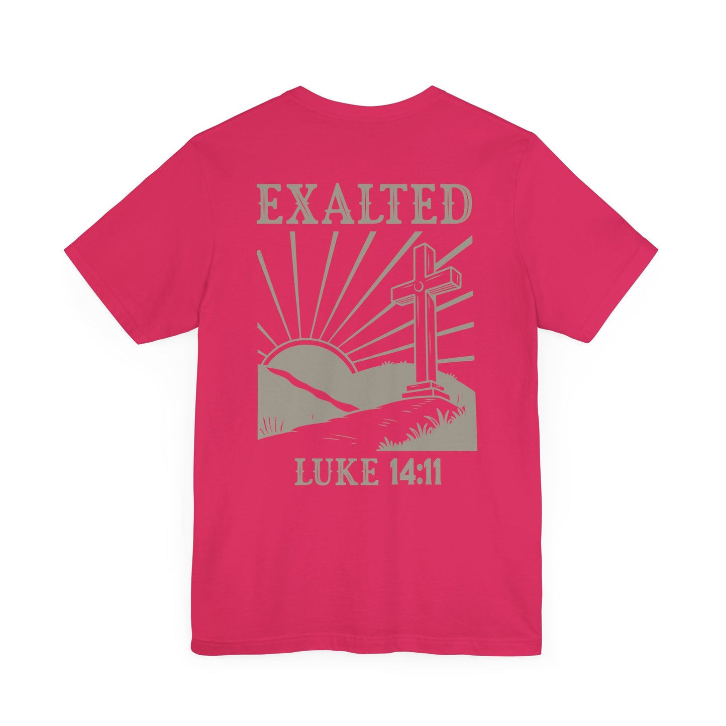 "Luke 14:11" Dual-Sided Unisex Tee