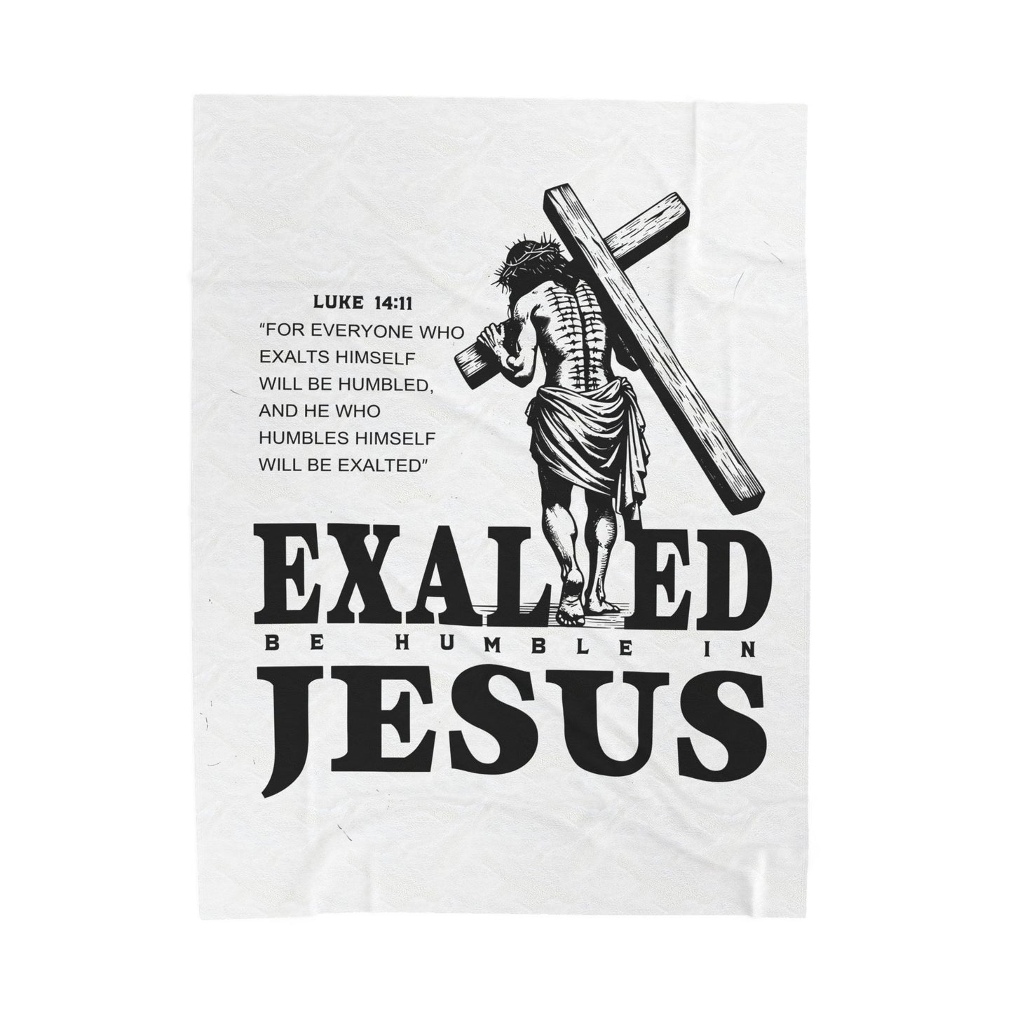 "Exalted In Jesus" Throw Plush Blanket