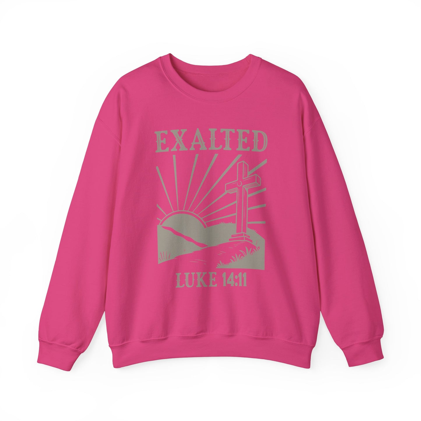 "Luke 14:11" Unisex Crewneck Sweatshirt