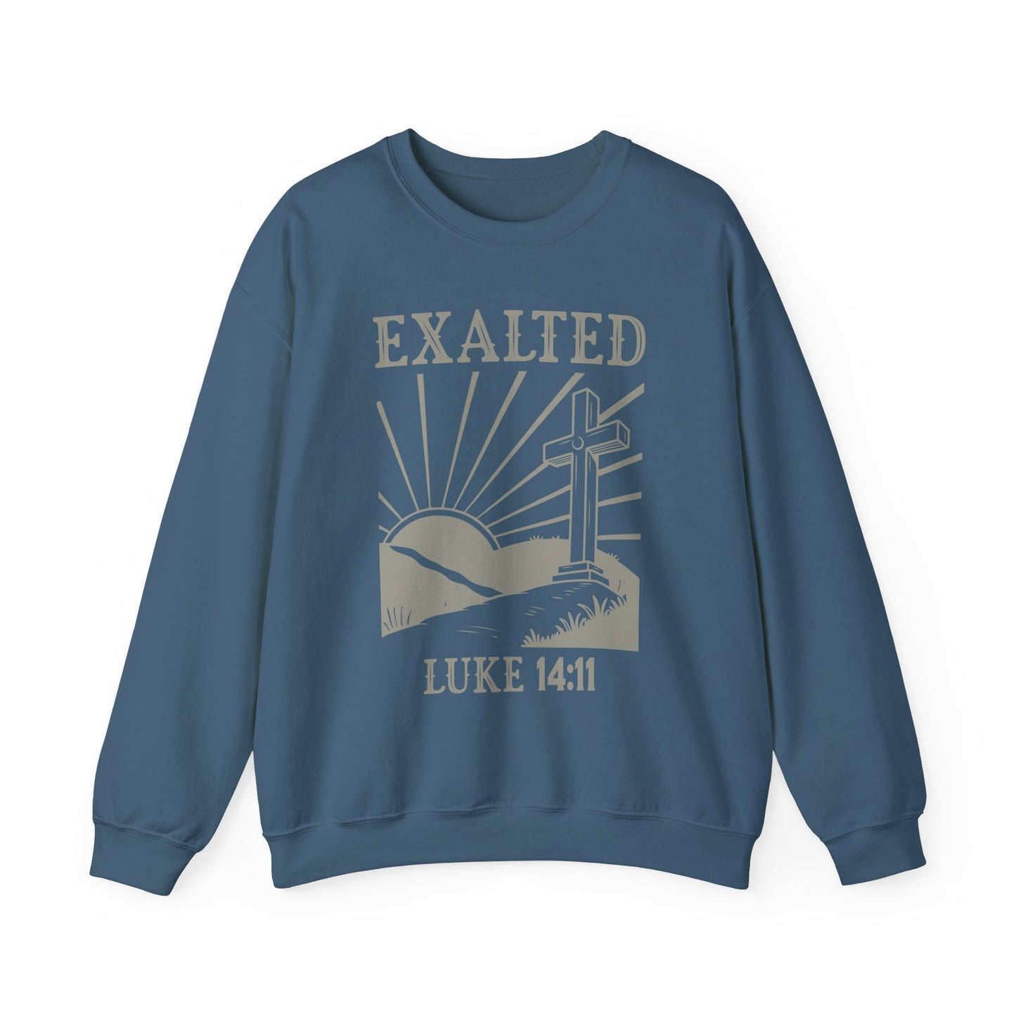 "Luke 14:11" Unisex Crewneck Sweatshirt