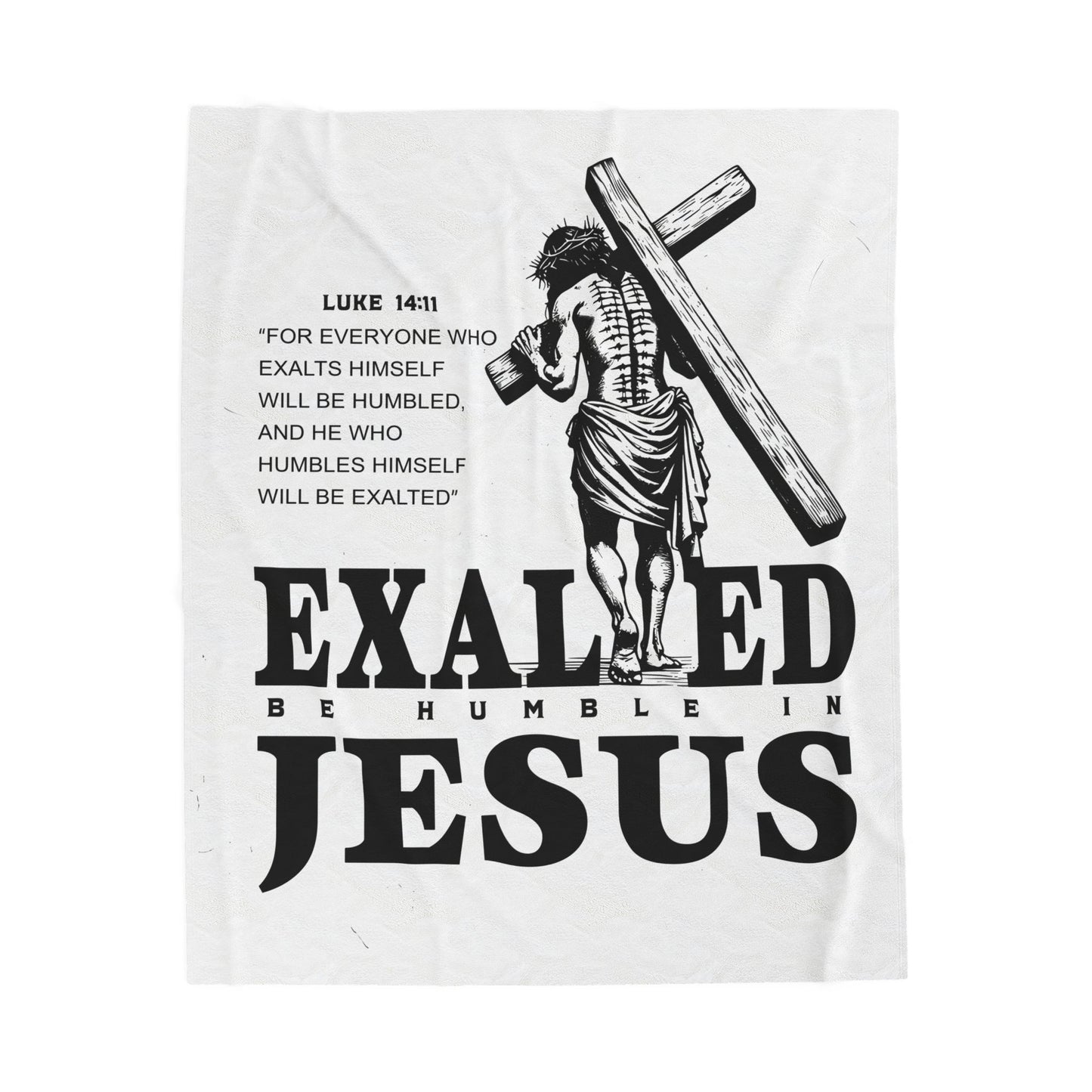 "Exalted In Jesus" Throw Plush Blanket