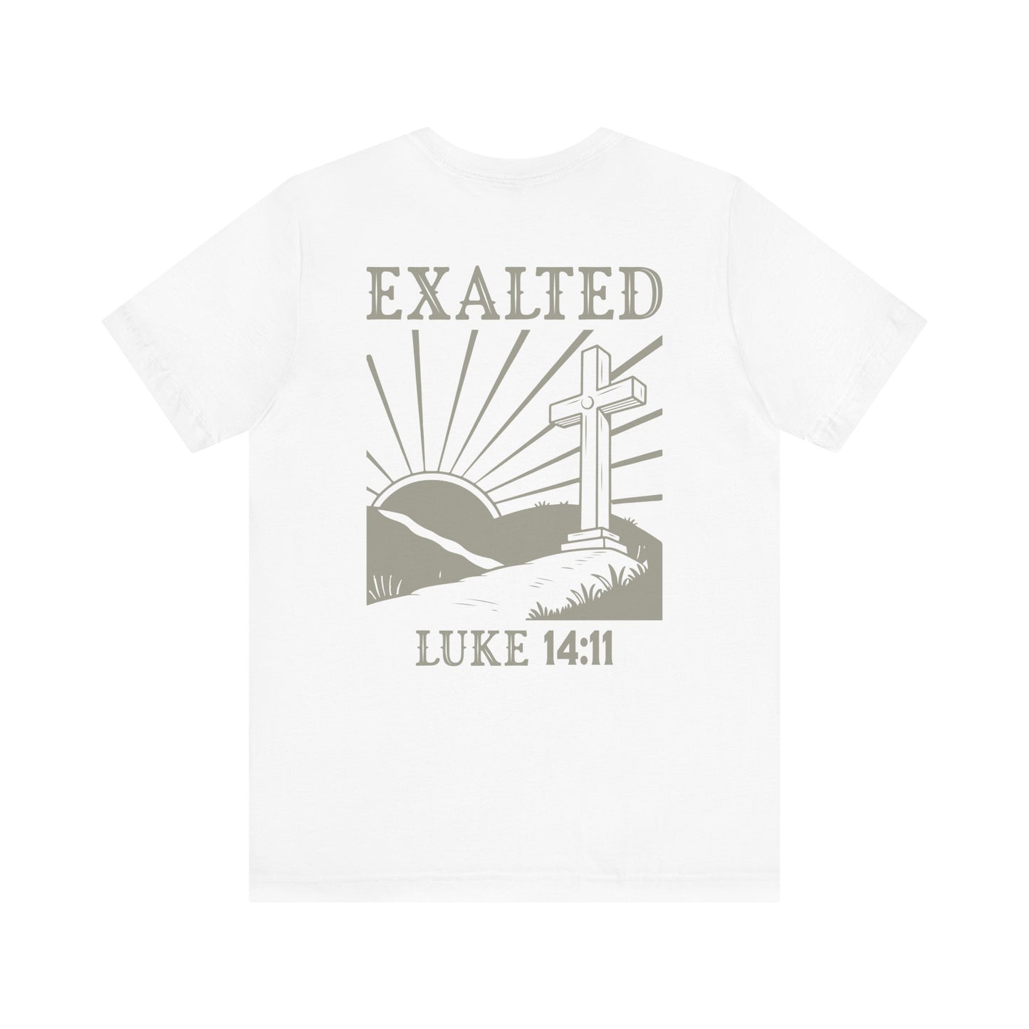 "Luke 14:11" Dual-Sided Unisex Tee