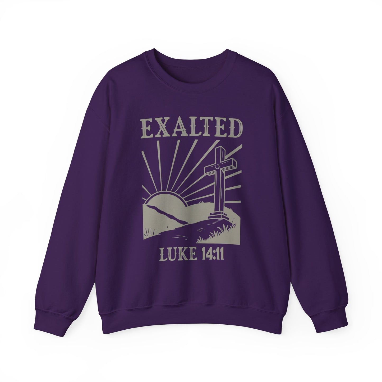 "Luke 14:11" Unisex Crewneck Sweatshirt