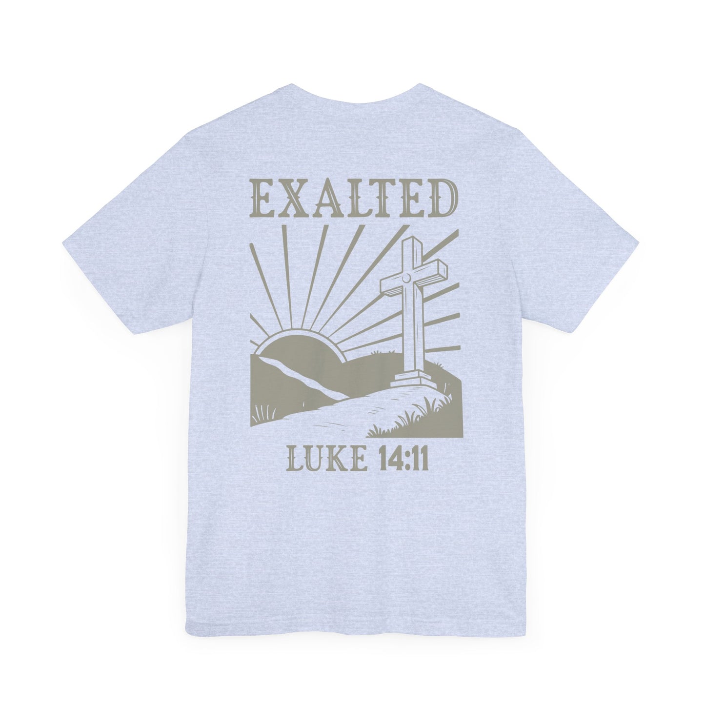 "Luke 14:11" Dual-Sided Unisex Tee