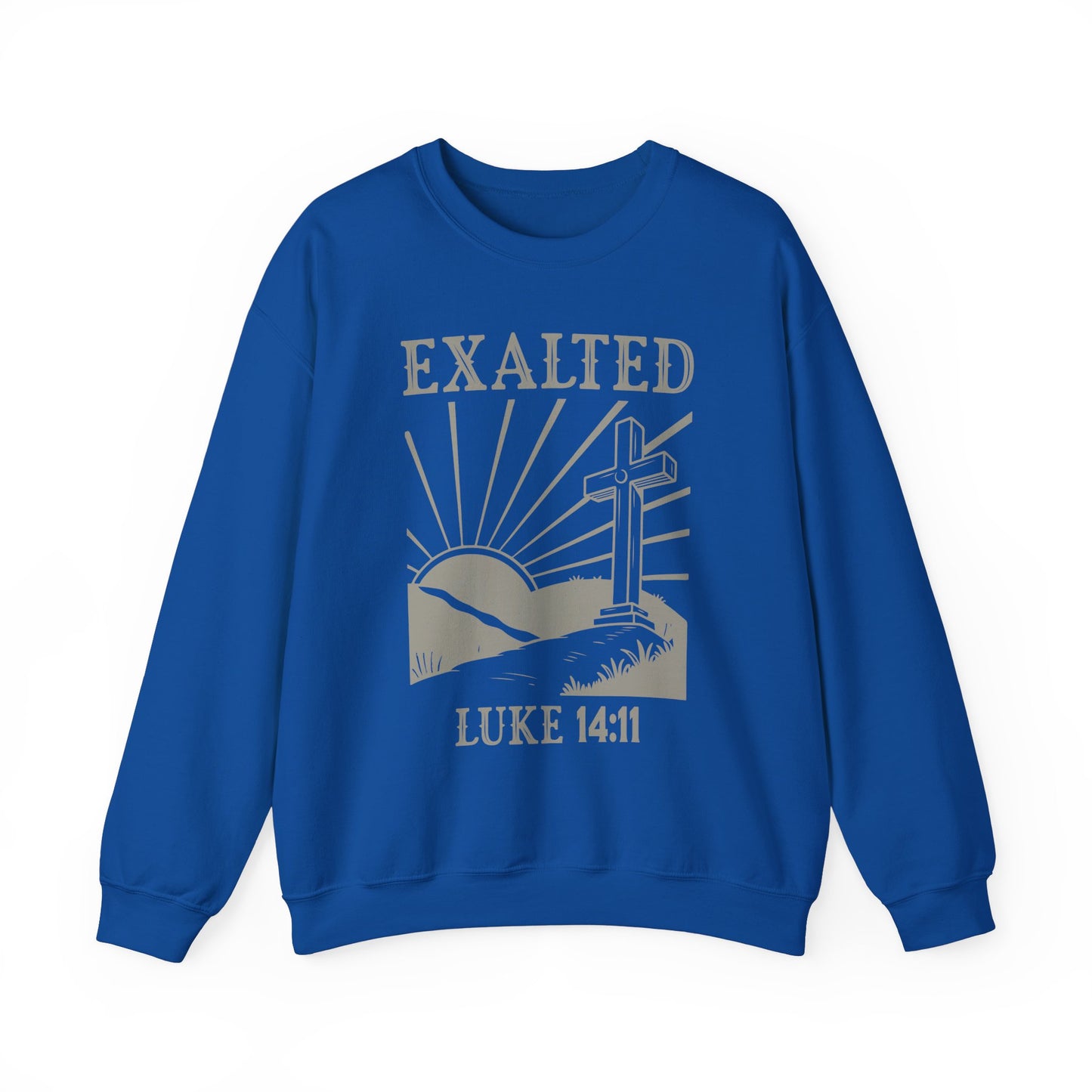 "Luke 14:11" Unisex Crewneck Sweatshirt
