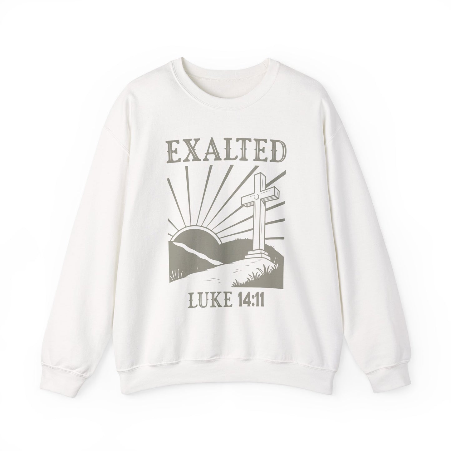 "Luke 14:11" Unisex Crewneck Sweatshirt