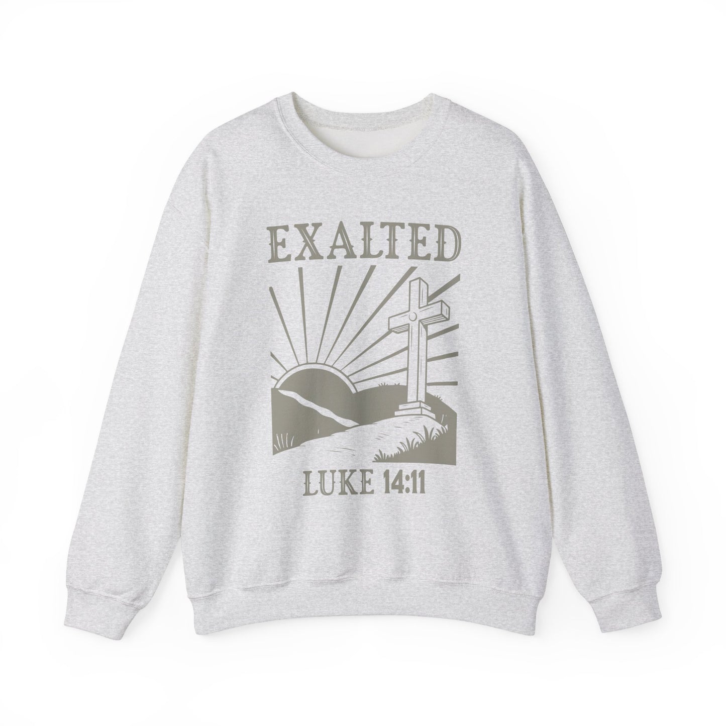 "Luke 14:11" Unisex Crewneck Sweatshirt