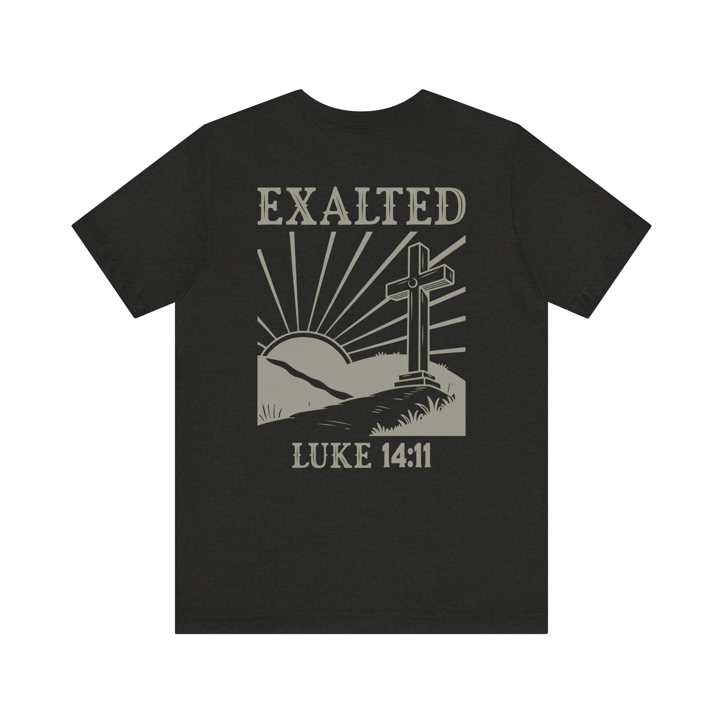 "Luke 14:11" Dual-Sided Unisex Tee