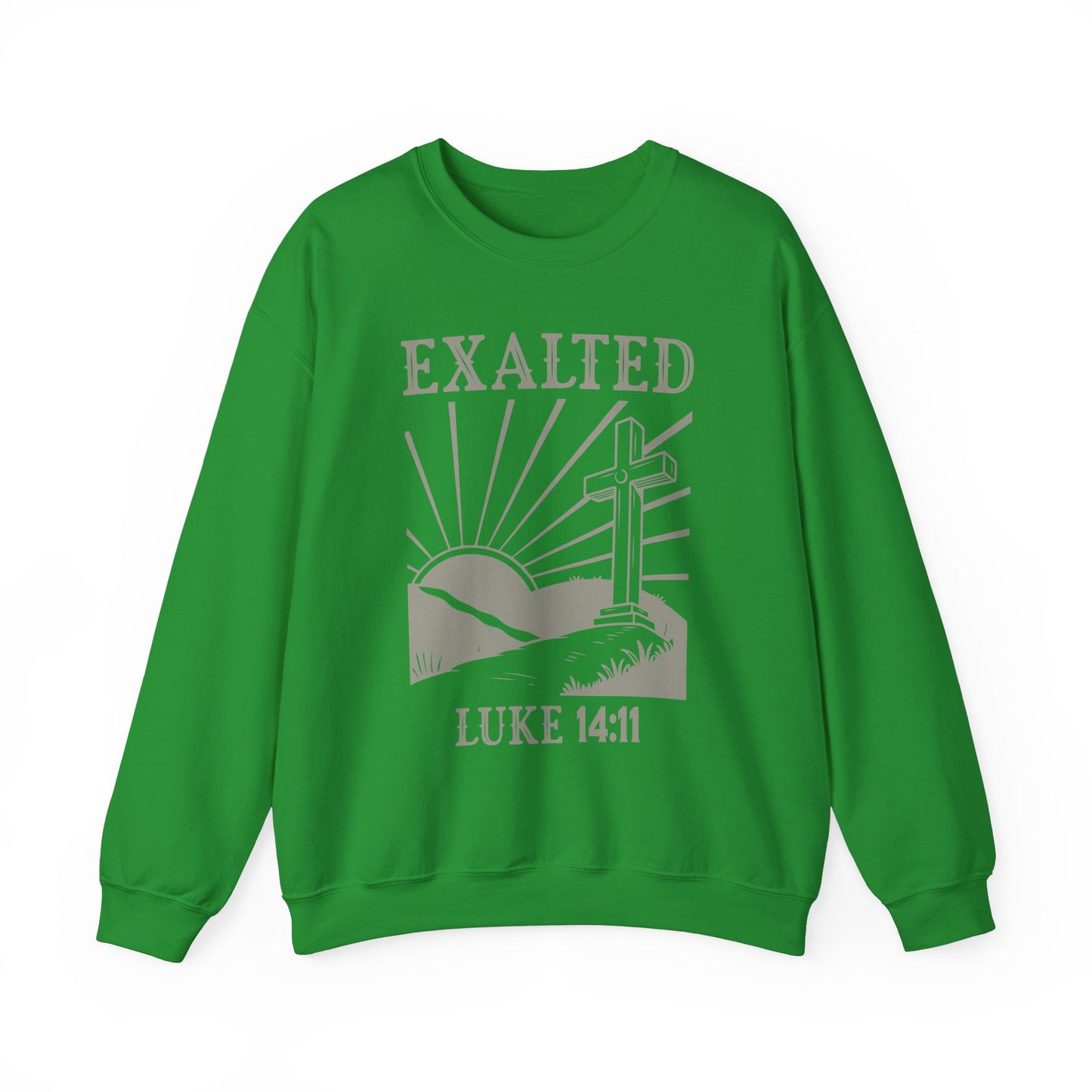 "Luke 14:11" Unisex Crewneck Sweatshirt