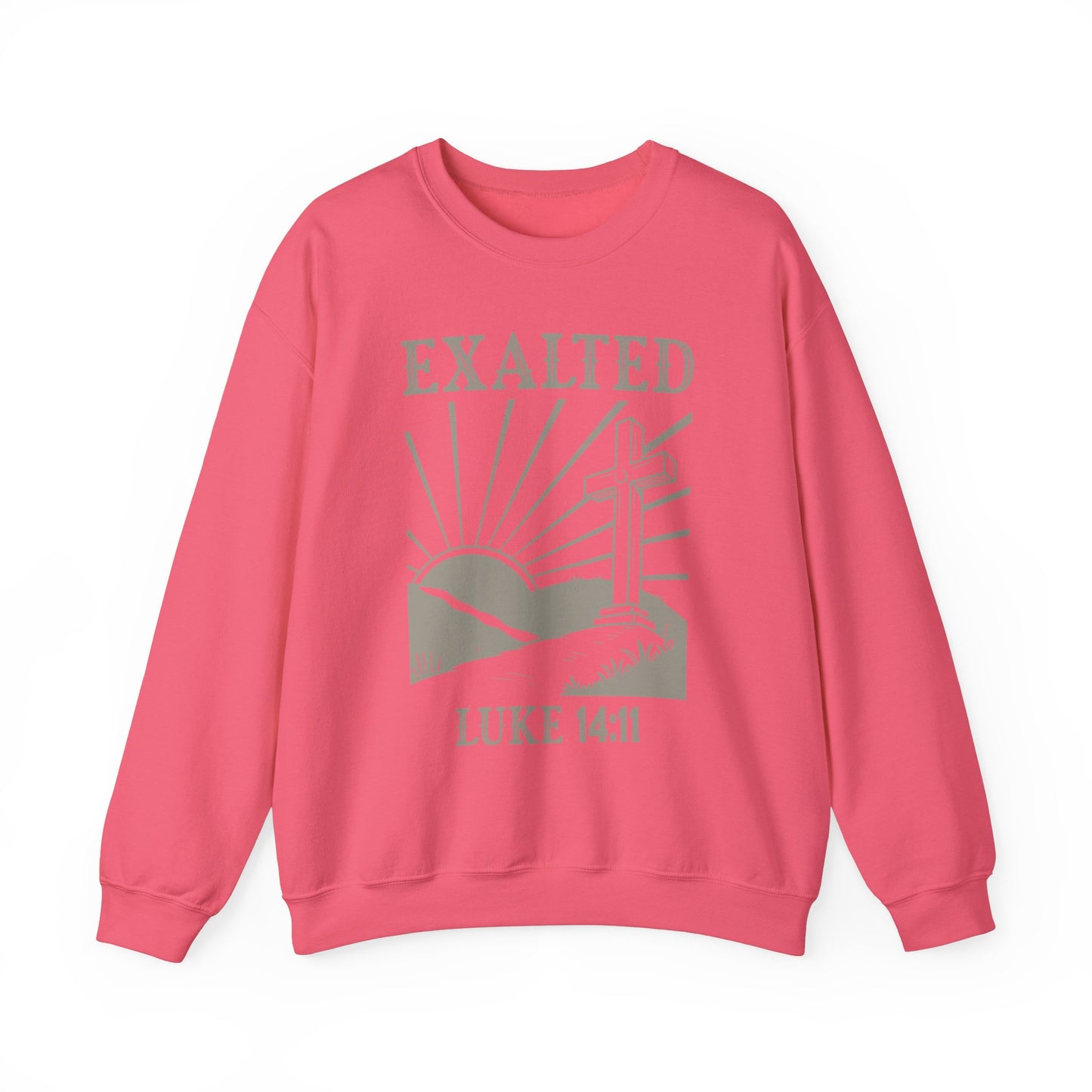 "Luke 14:11" Unisex Crewneck Sweatshirt