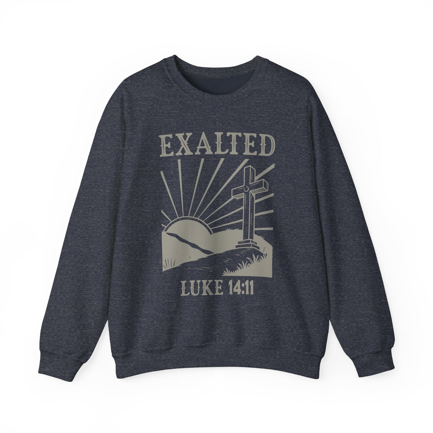"Luke 14:11" Unisex Crewneck Sweatshirt