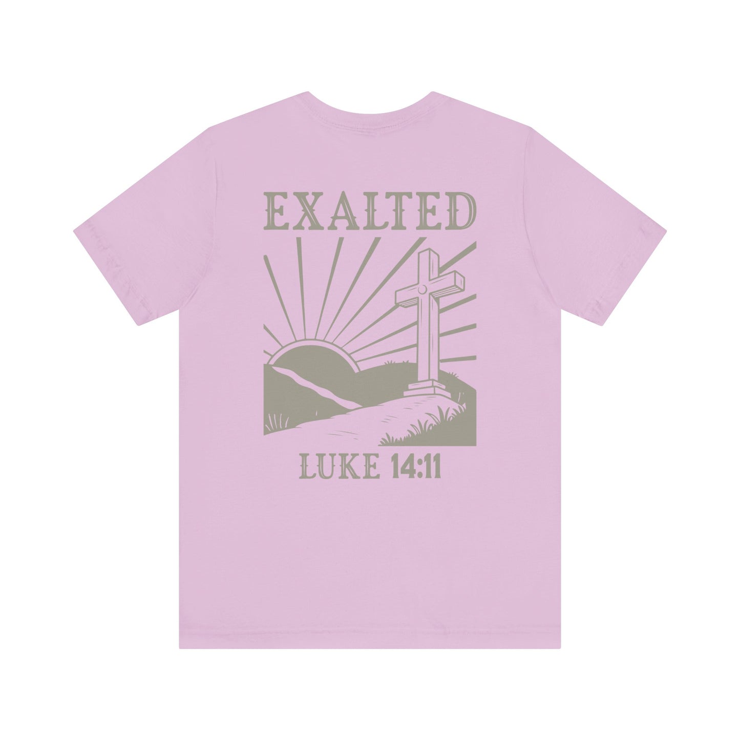"Luke 14:11" Dual-Sided Unisex Tee