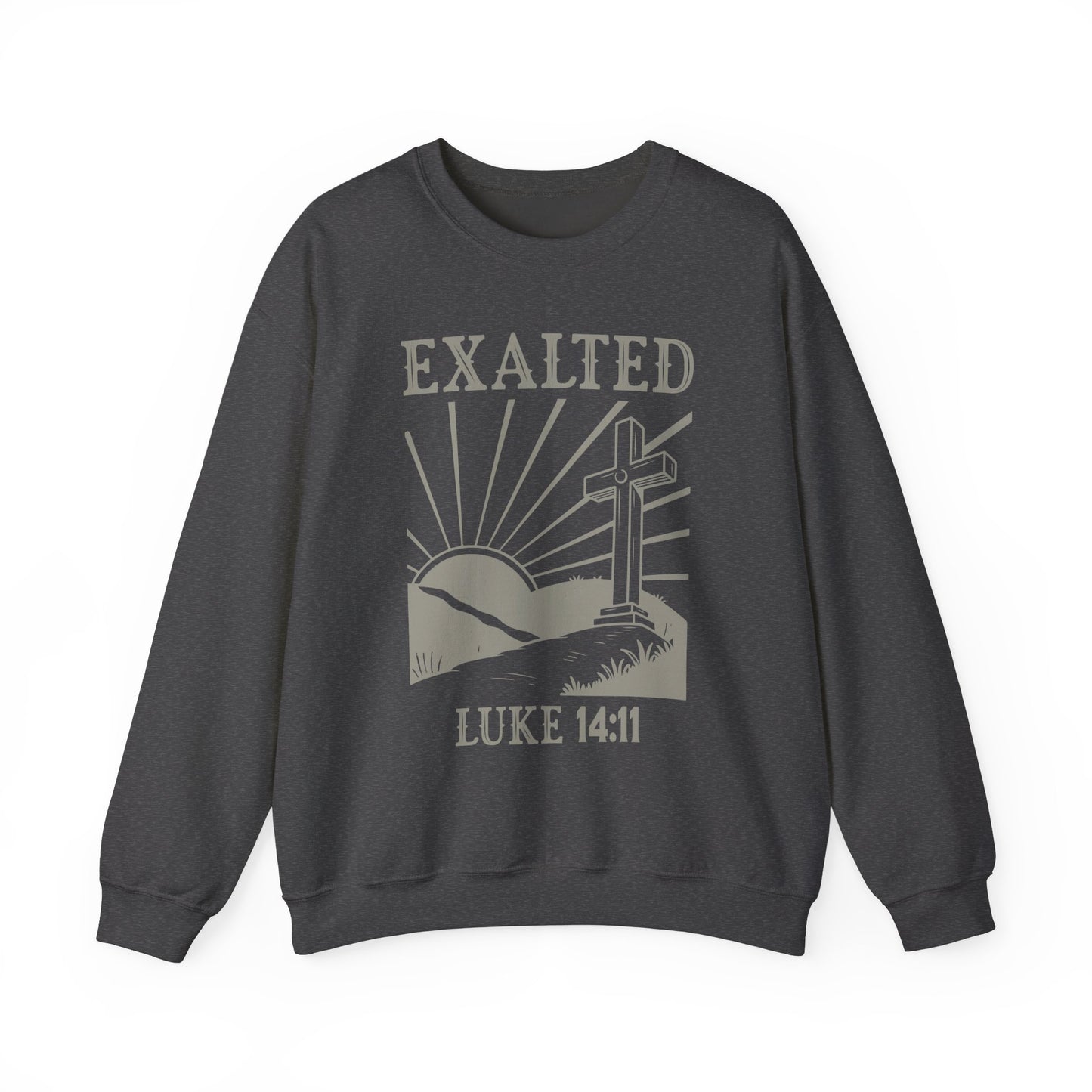"Luke 14:11" Unisex Crewneck Sweatshirt
