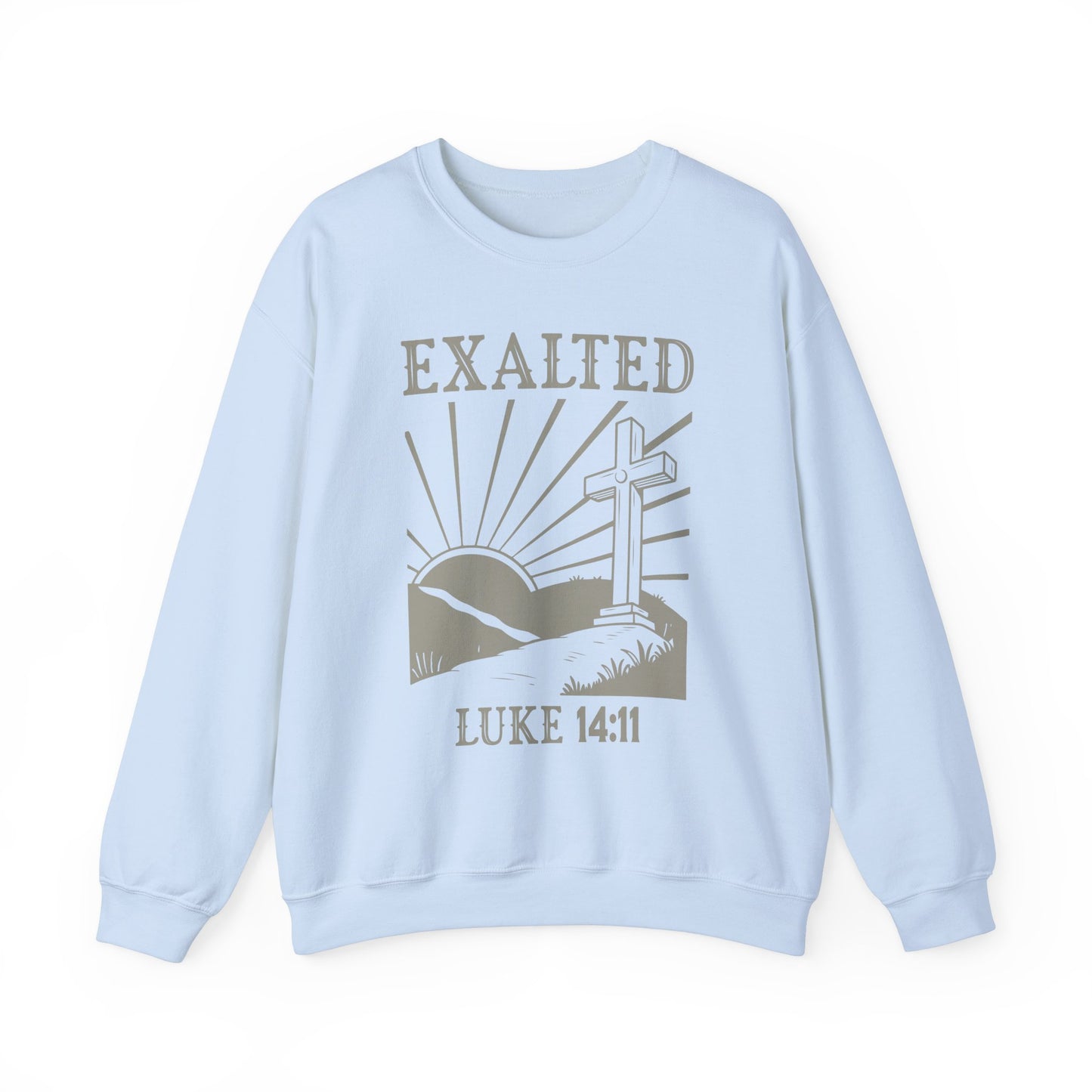 "Luke 14:11" Unisex Crewneck Sweatshirt