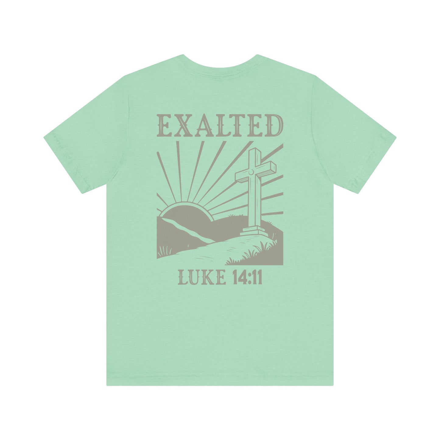 "Luke 14:11" Dual-Sided Unisex Tee