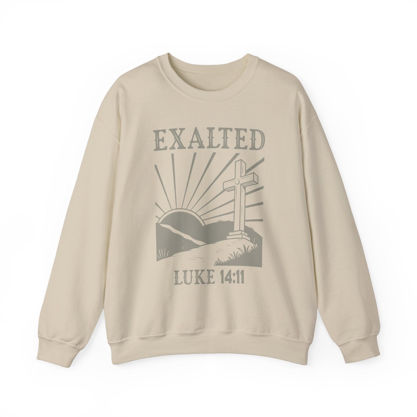 "Luke 14:11" Unisex Crewneck Sweatshirt