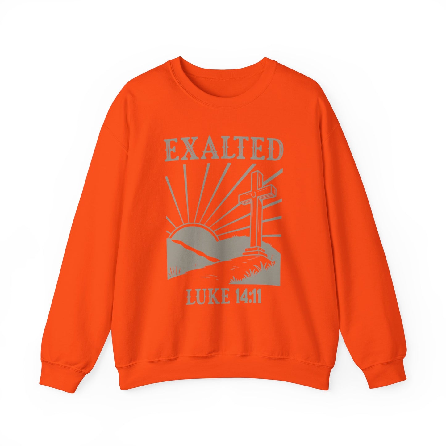 "Luke 14:11" Unisex Crewneck Sweatshirt