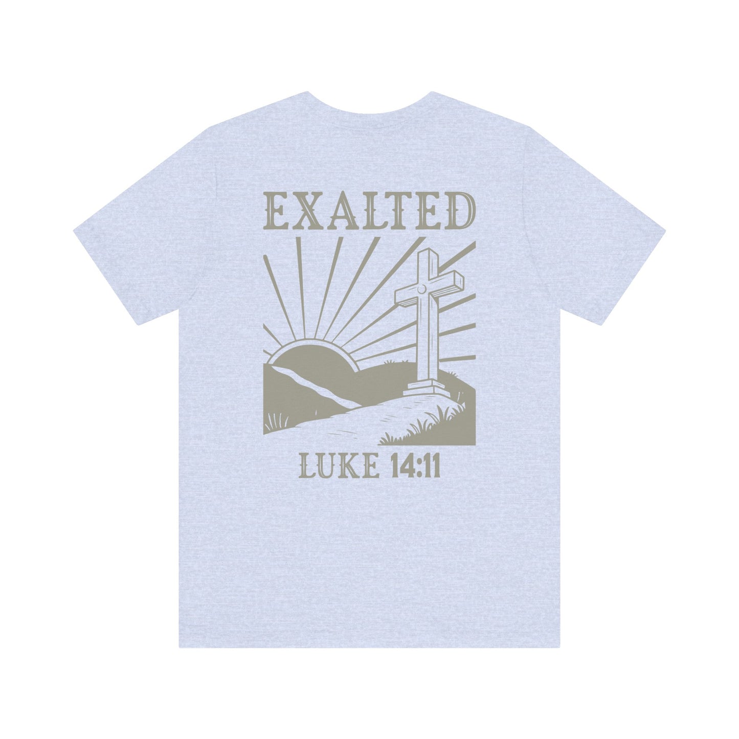 "Luke 14:11" Dual-Sided Unisex Tee