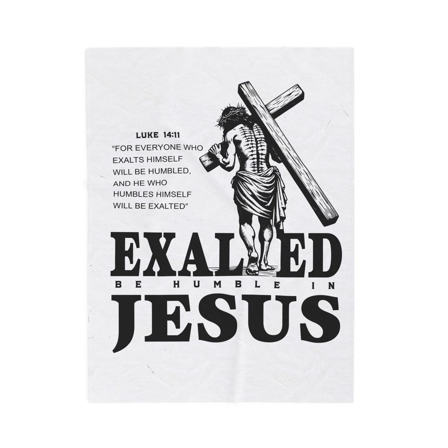 "Exalted In Jesus" Throw Plush Blanket