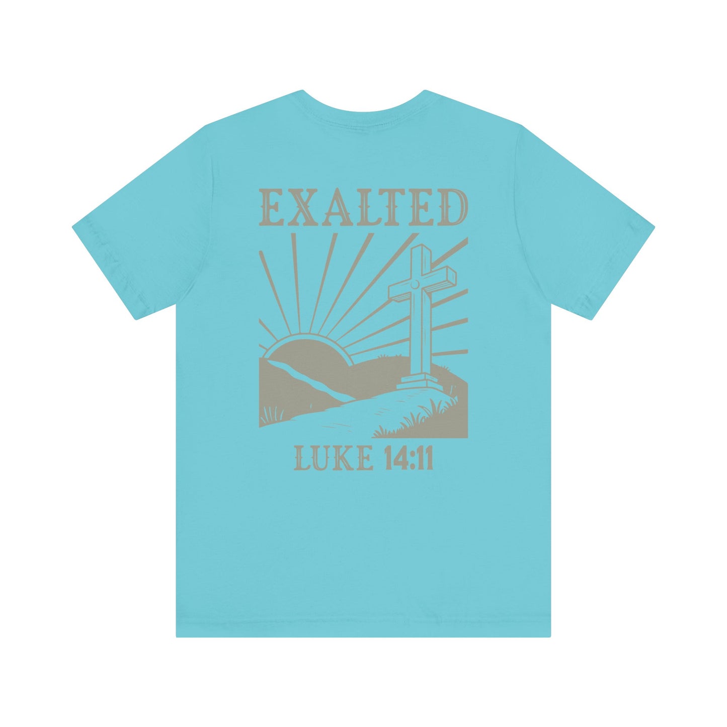 "Luke 14:11" Dual-Sided Unisex Tee