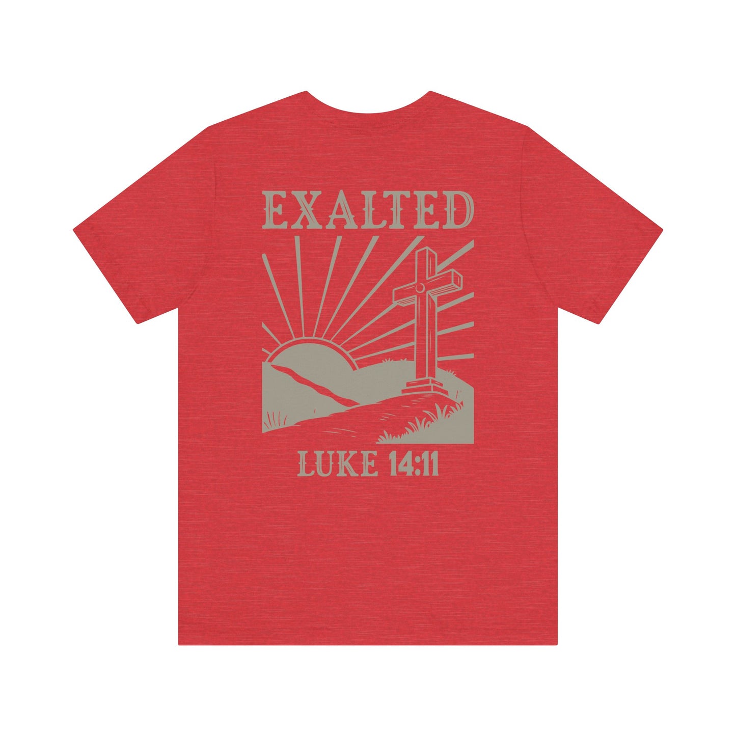 "Luke 14:11" Dual-Sided Unisex Tee