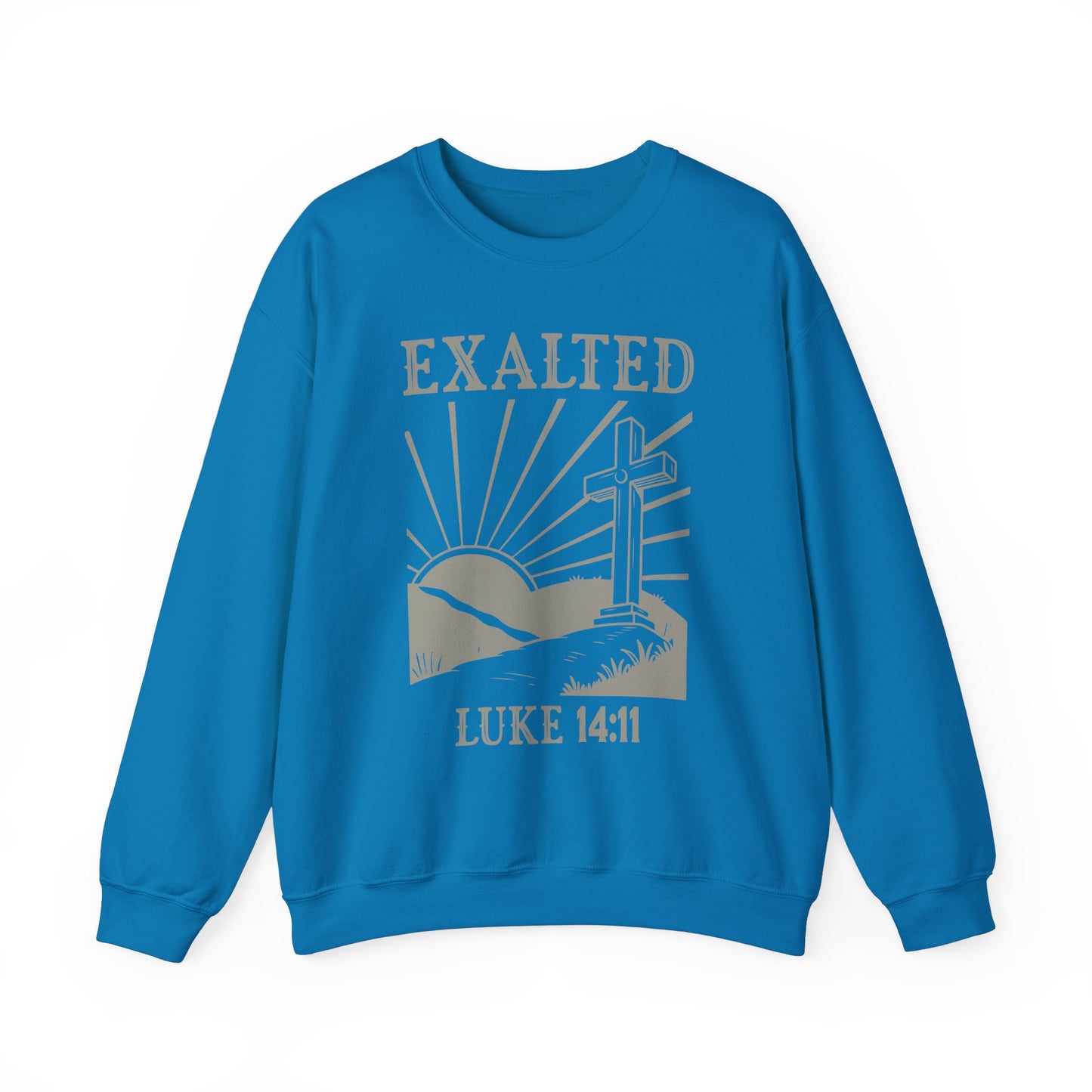 "Luke 14:11" Unisex Crewneck Sweatshirt