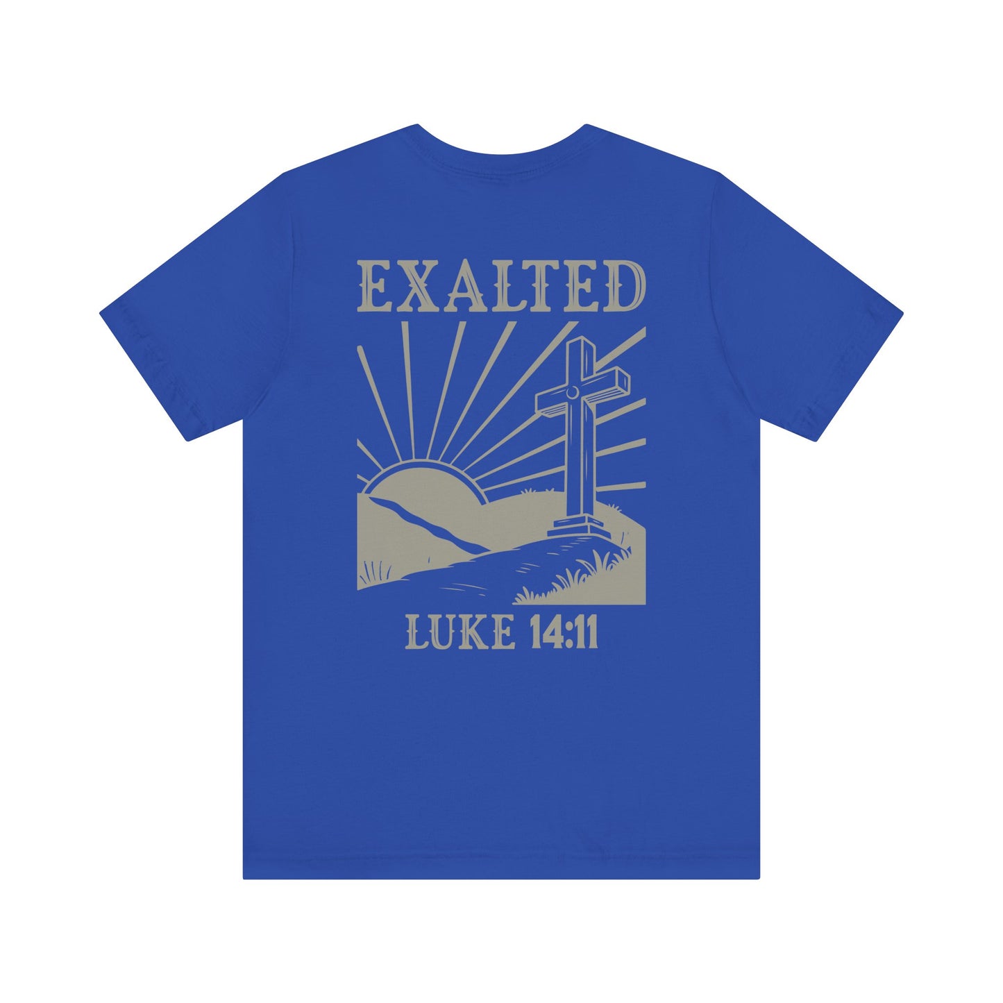 "Luke 14:11" Dual-Sided Unisex Tee