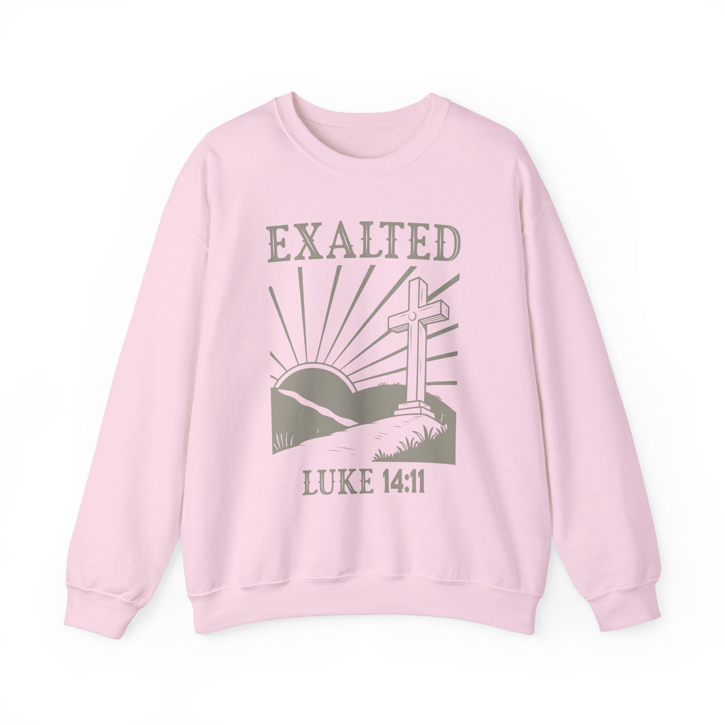 "Luke 14:11" Unisex Crewneck Sweatshirt