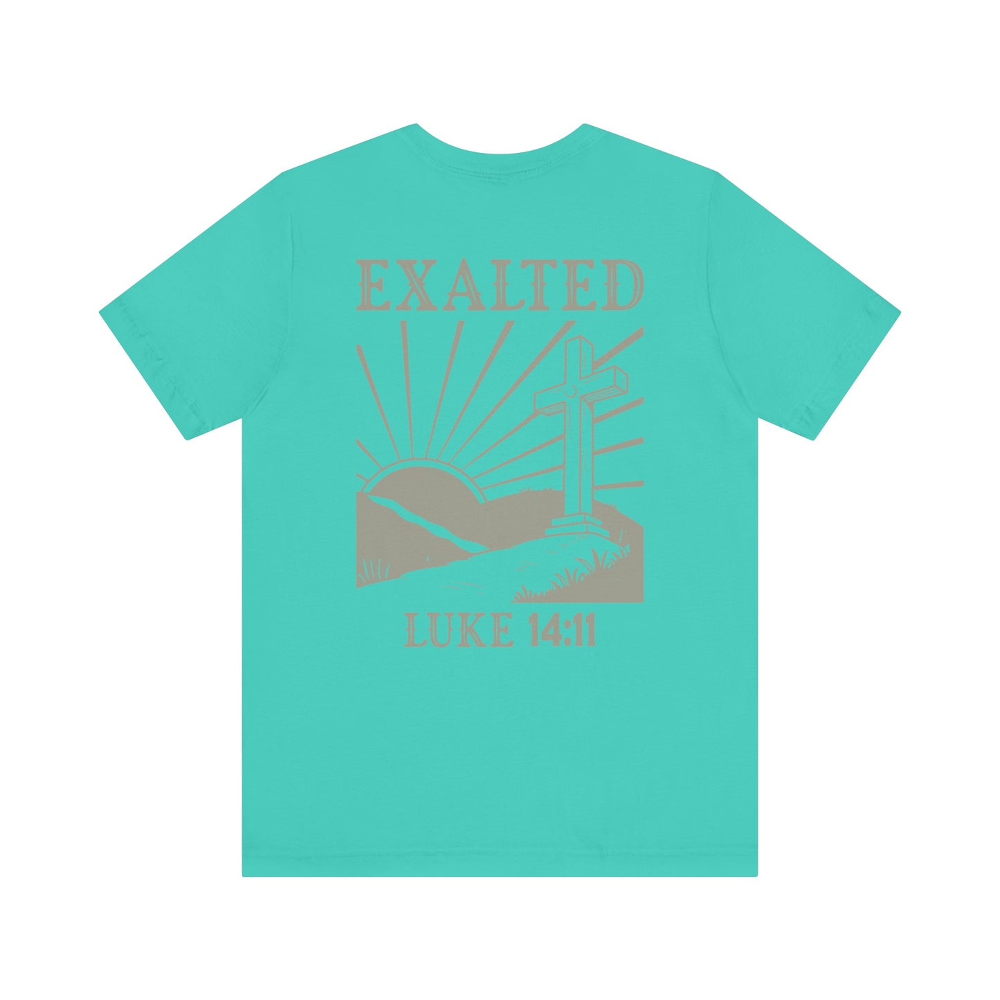 "Luke 14:11" Dual-Sided Unisex Tee