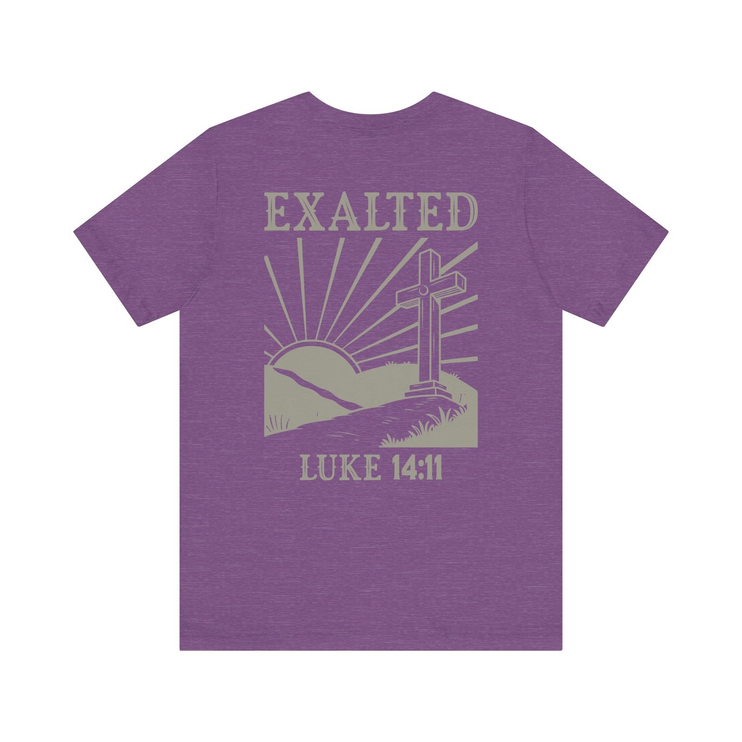"Luke 14:11" Dual-Sided Unisex Tee