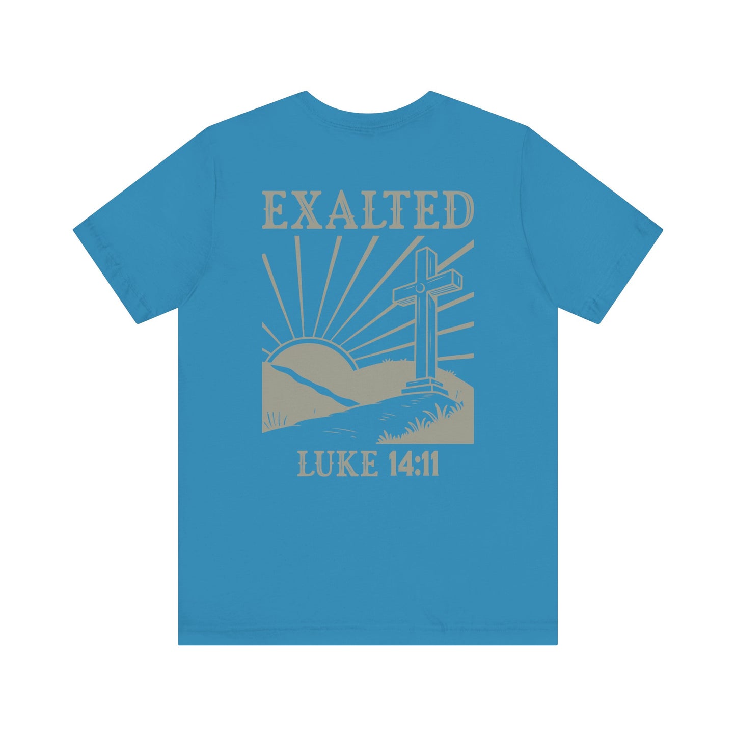 "Luke 14:11" Dual-Sided Unisex Tee
